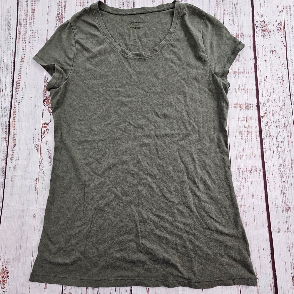 No Boundaries Olive Short Sleeve Cotton Blend T-Shirt Women's Juniors L